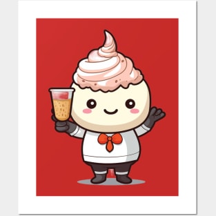 kawaii ice cream cone junk food T-Shirt cute  funny Posters and Art
